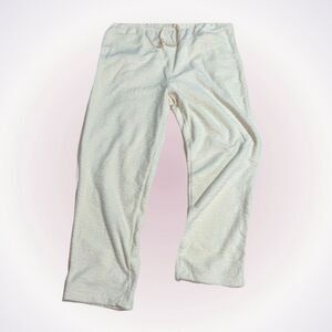 Lands End Aztec cream elastic waist pajama bottoms | Sz L